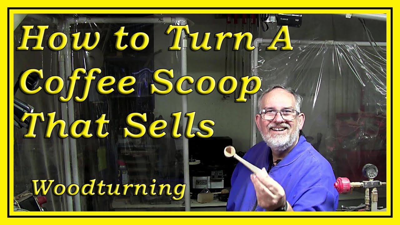 How to turn a coffee Scoop by Dean's Woodworking #woodturning #woodturningforbeginners #woodworking