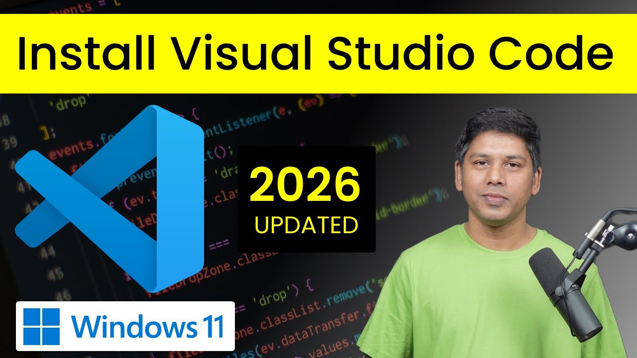 Как установить Visual Studio Code в Windows 11 | (vscode) Последняя версия 2026 года