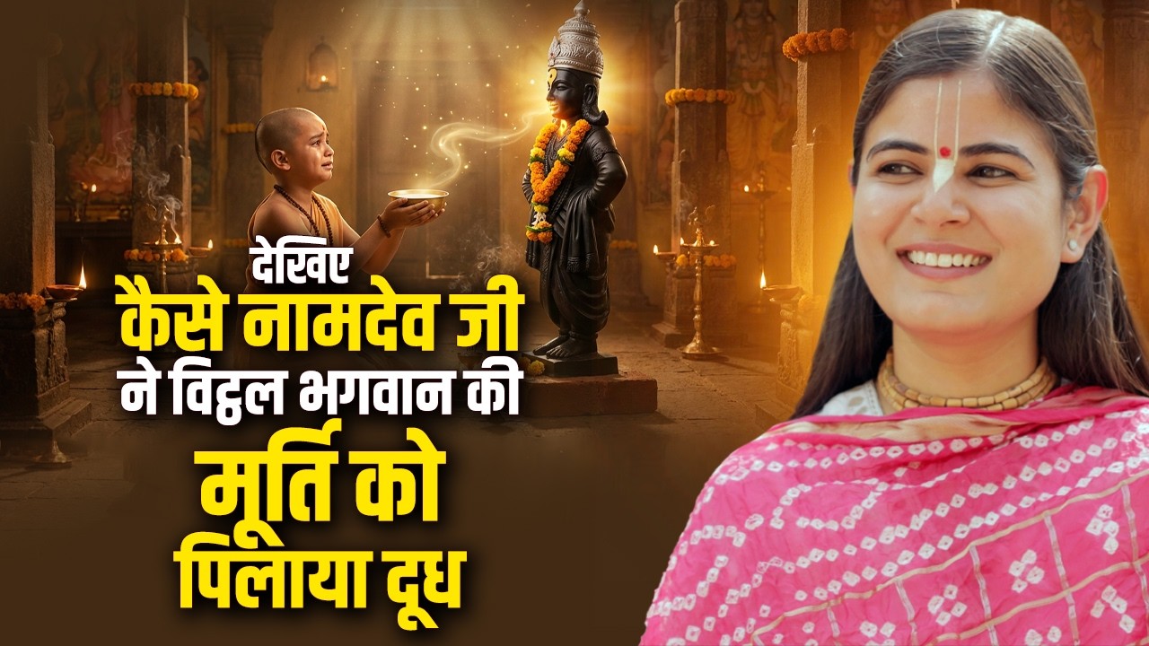 देखिए कैसे नामदेव जी ने विट्ठल भगवान की मूर्ति को पिलाया दूध | देवी चित्रलेखा जी