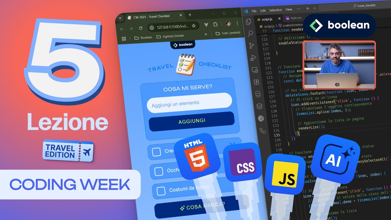 Coding Week 2025 - Lezione 5 - Ecco il Valigia Checklist