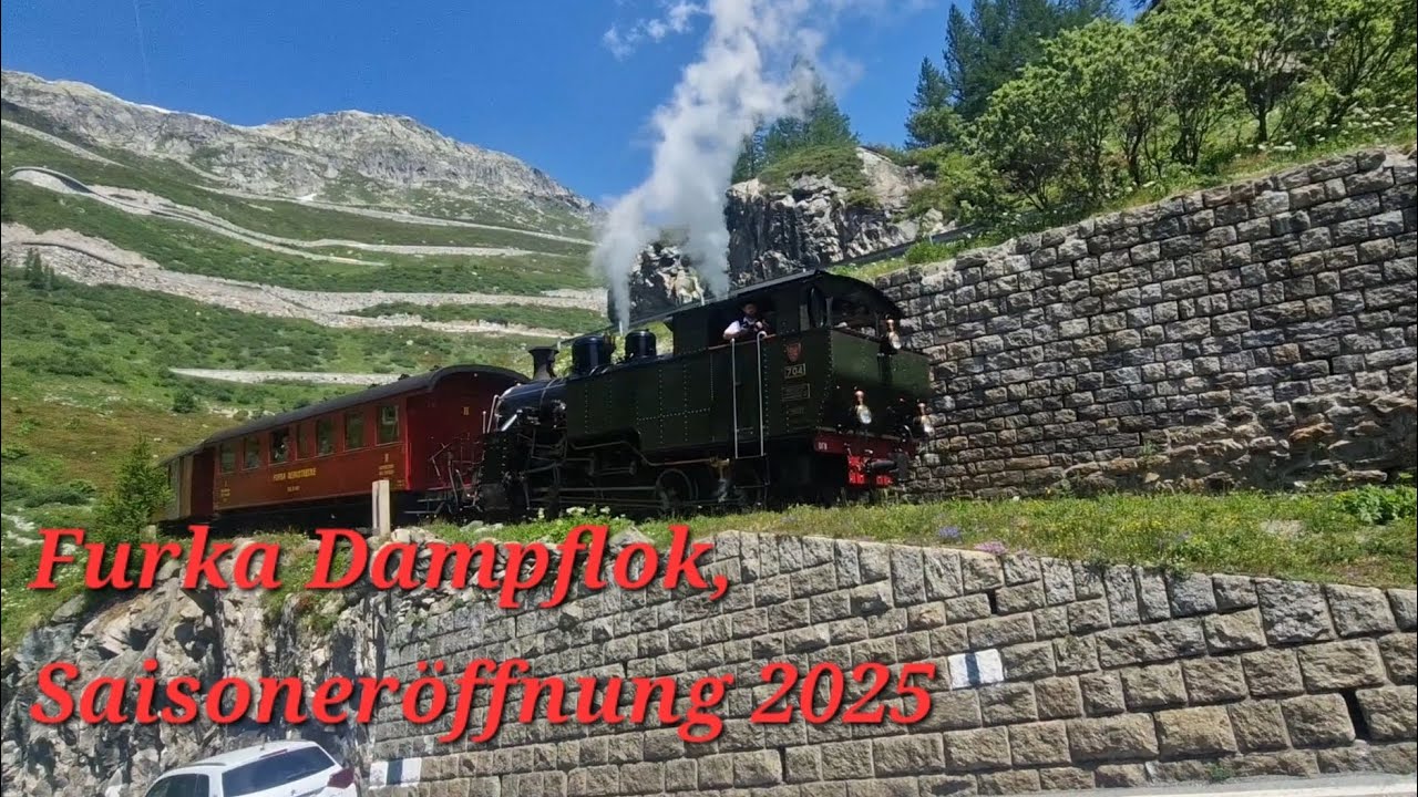 🇨🇭Europas leistungsstärkste Schmalspurdampflok 704 Furka DFB Saisoneröffnung am 19.06.2025