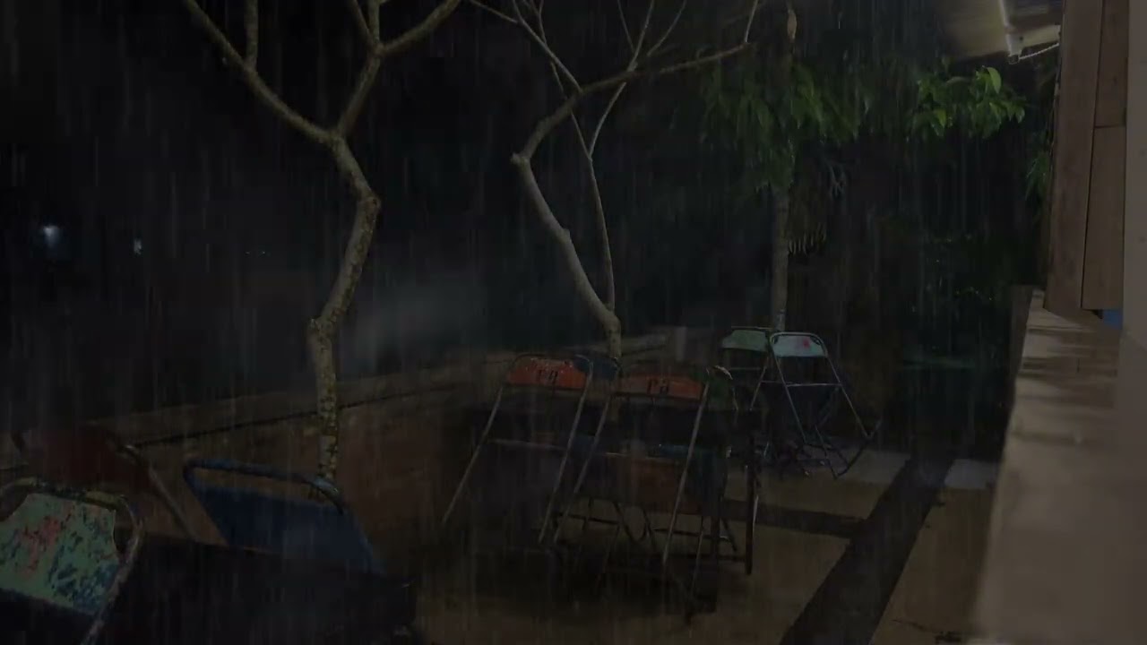 Heavy Rain and Thunder Sounds  Storm ASMR for Deep Sleep ⛈️💤