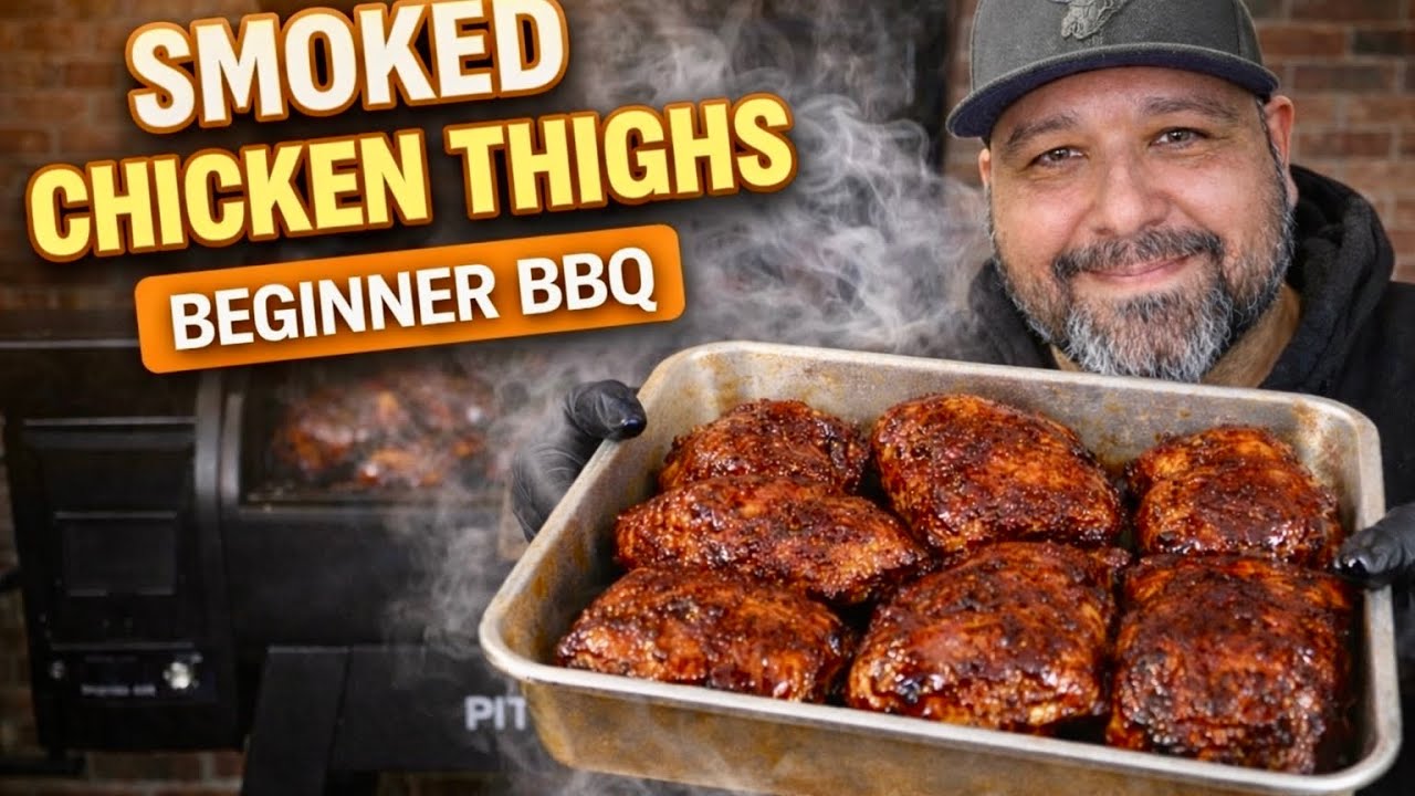 Smoke BBQ Chicken thighs on Pit Boss Pellet Grills