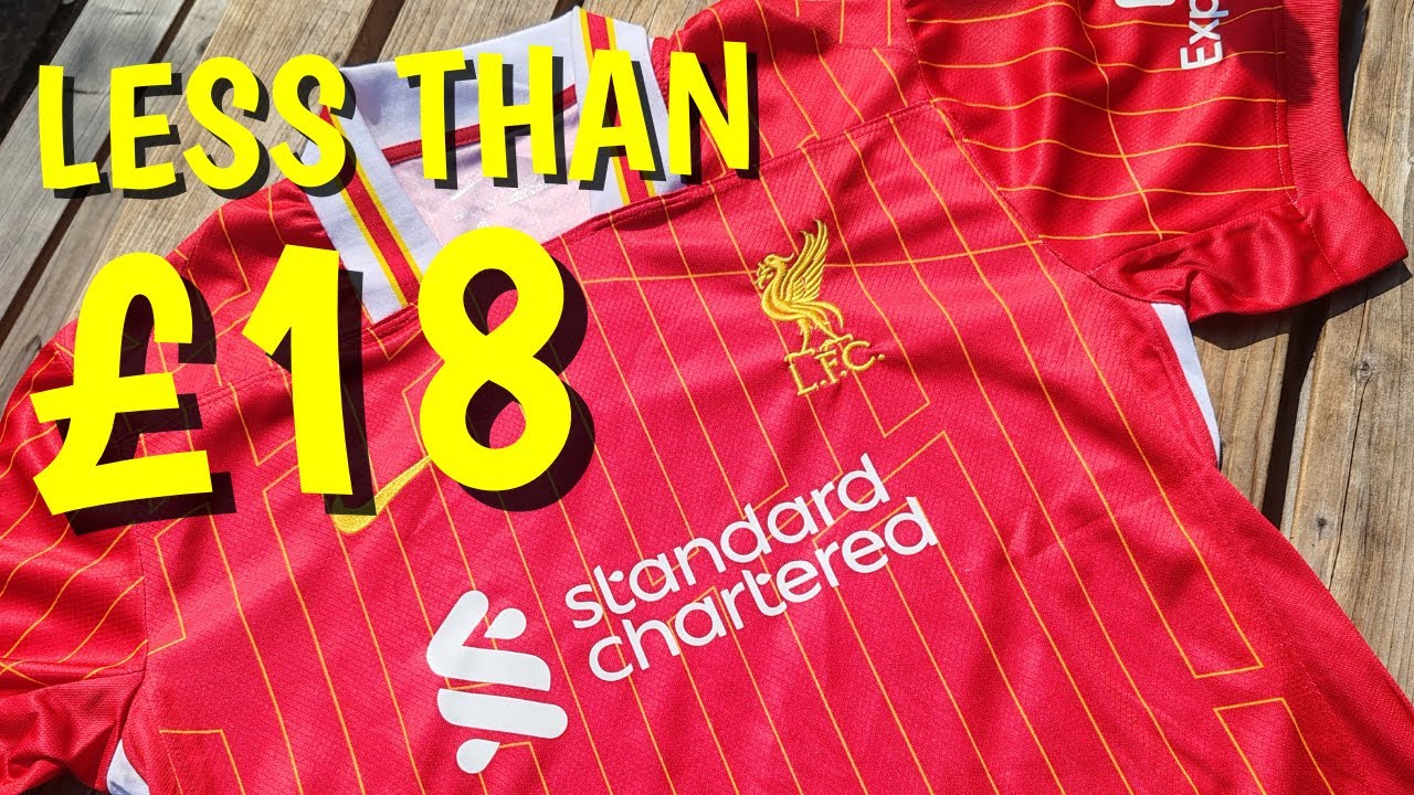 24/25 LIVERPOOL HOME fake football shirt from BST Jersey. Would you pay £85 or £18?