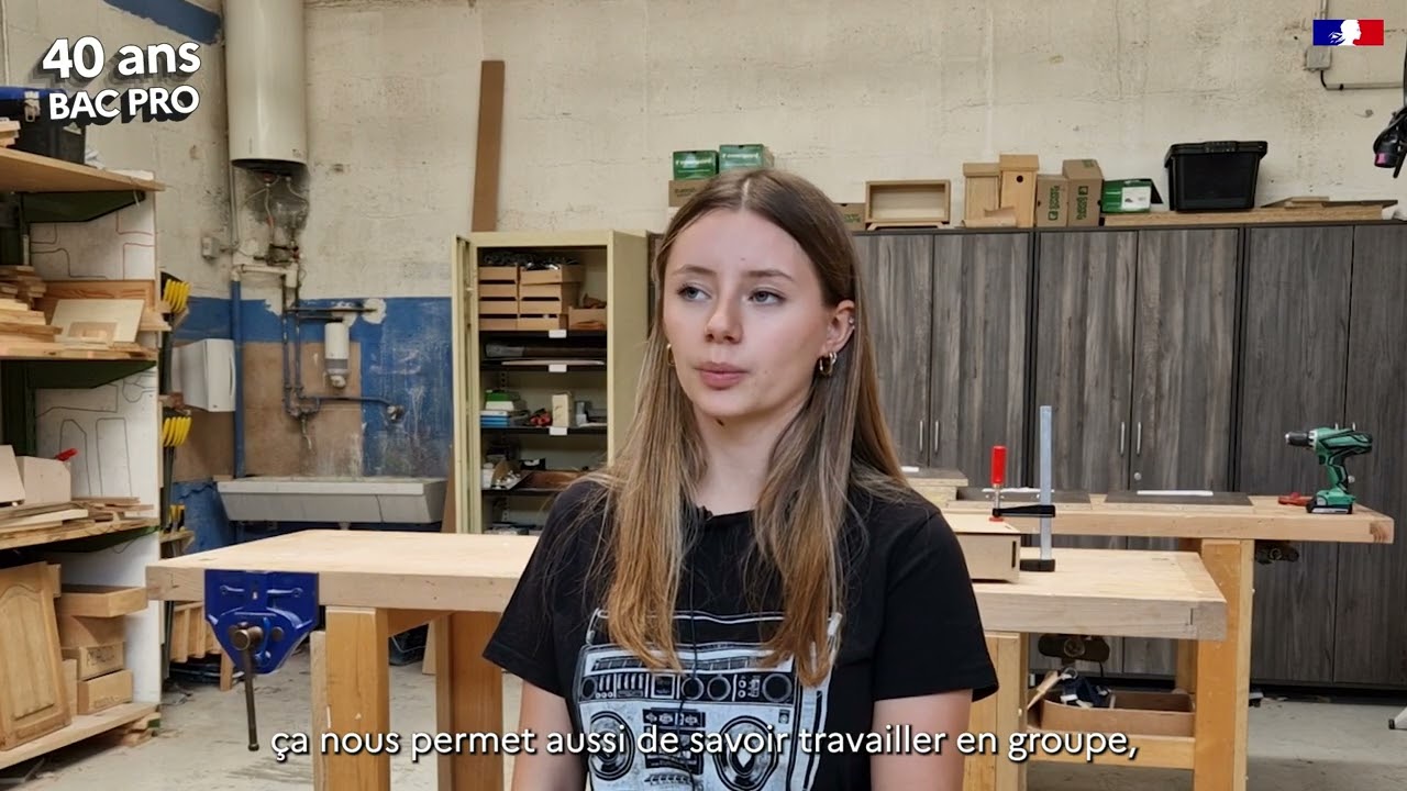 40 ans du Bac pro : Gabrielle Bayol - Bac Pro Technicien Menuisier Agenceur