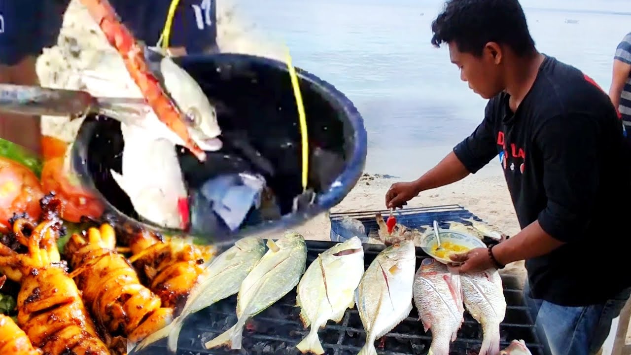 Отлив утром, много кальмаров и рыбы в ловушке | Охота и кулинария