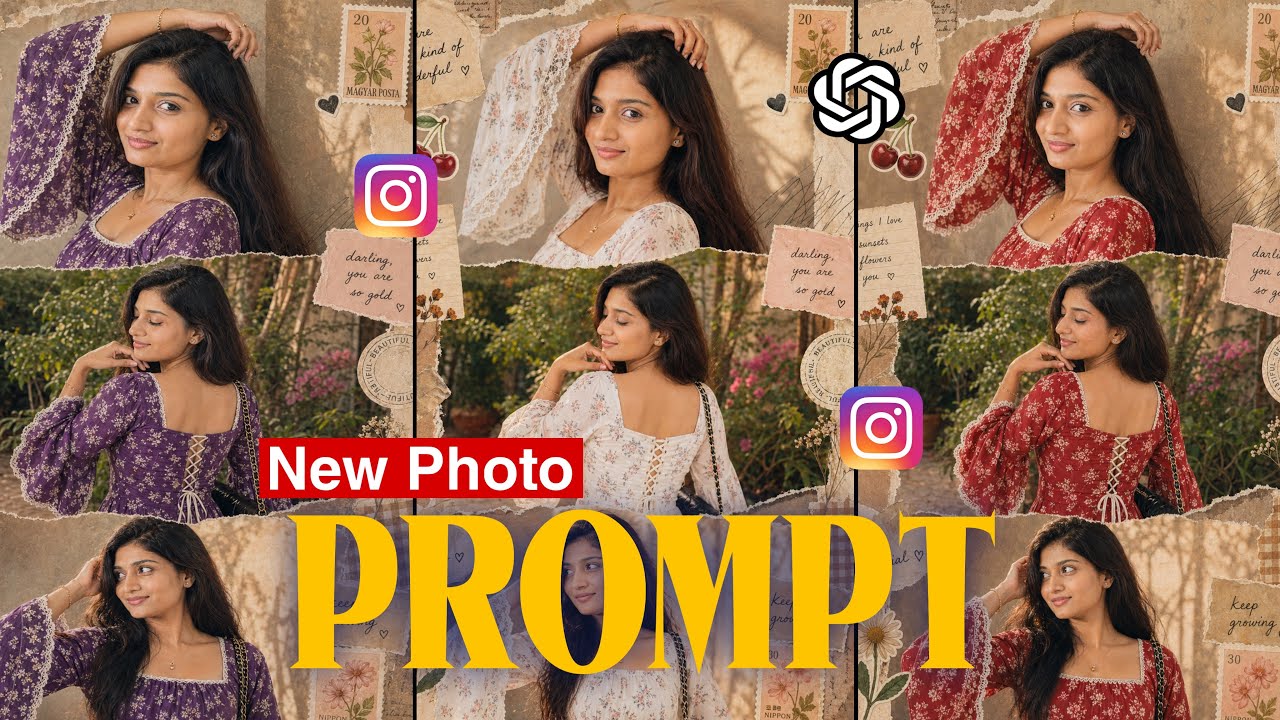 Instagram Viral Collage AI Photo Editing Tutorial | ChatGPT Prompt 2026