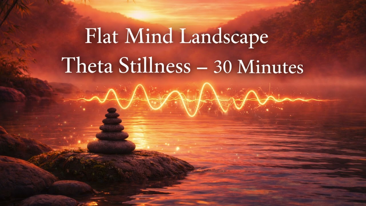Flat Mind Landscape | Theta Stillness — 30 Minutes