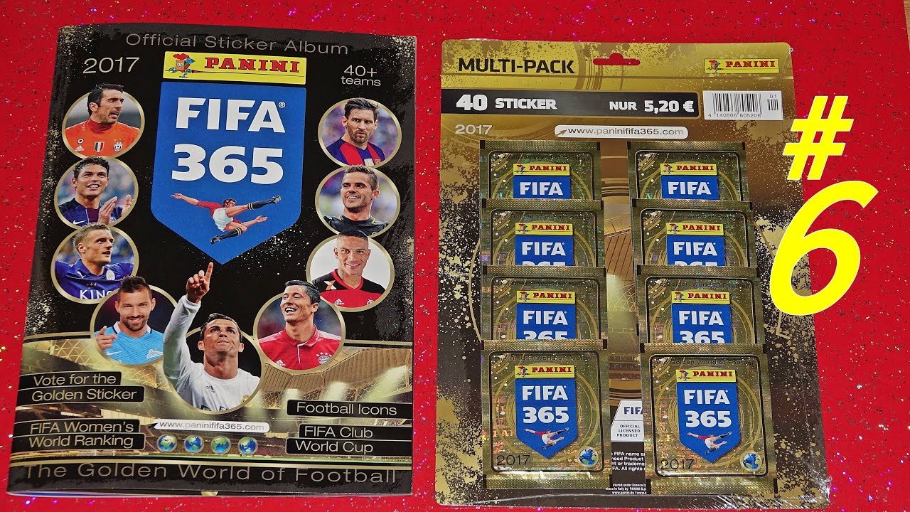 Panini FIFA 365 MULTIPACK 2017 new 40 Sticker Stickeralbum Lucky Bag unBOXing # 6 Panini FIFA video
