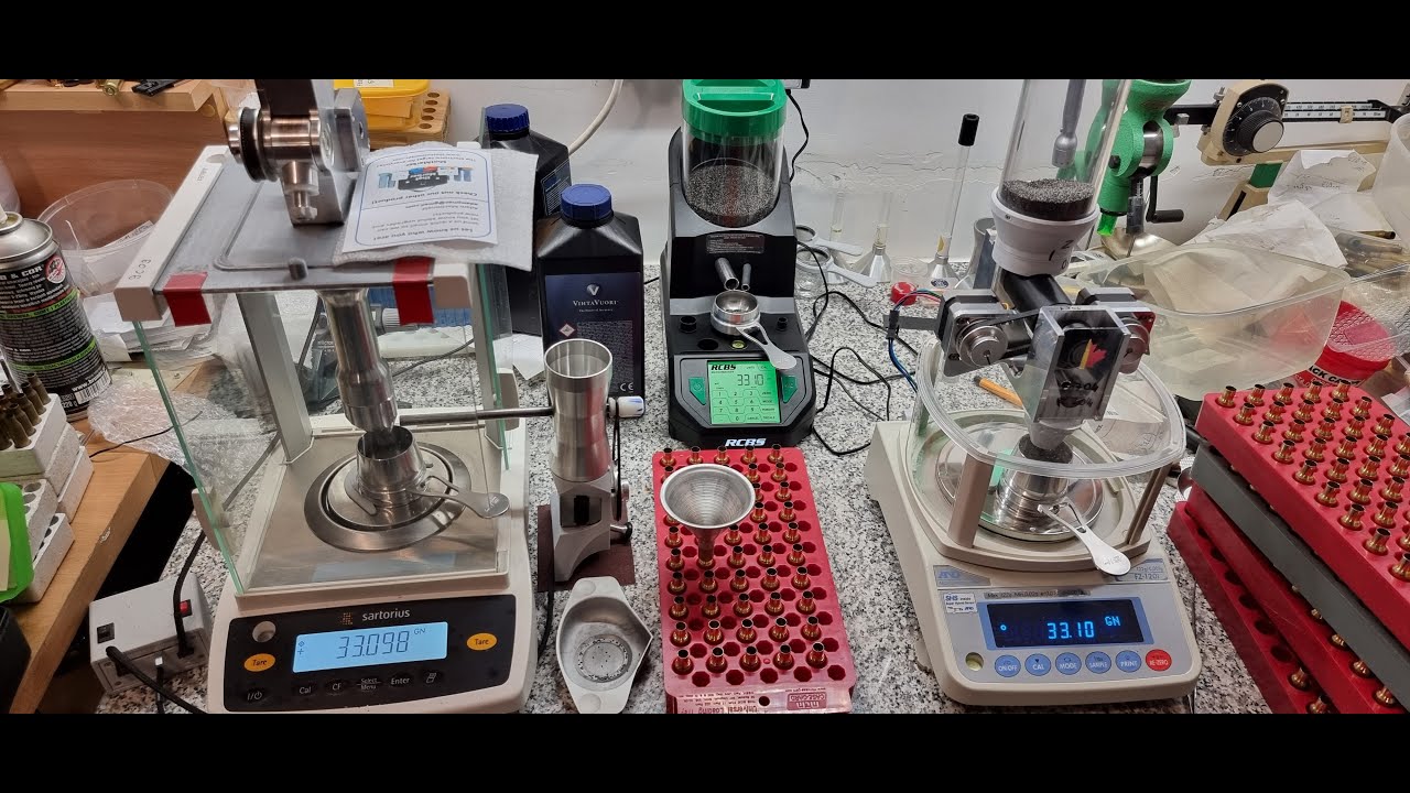 AutoTrickler V4 A&D scale, AutoTrickler V3 SARTORIUS scale, RCBS Matchmaster Powder Dispenser