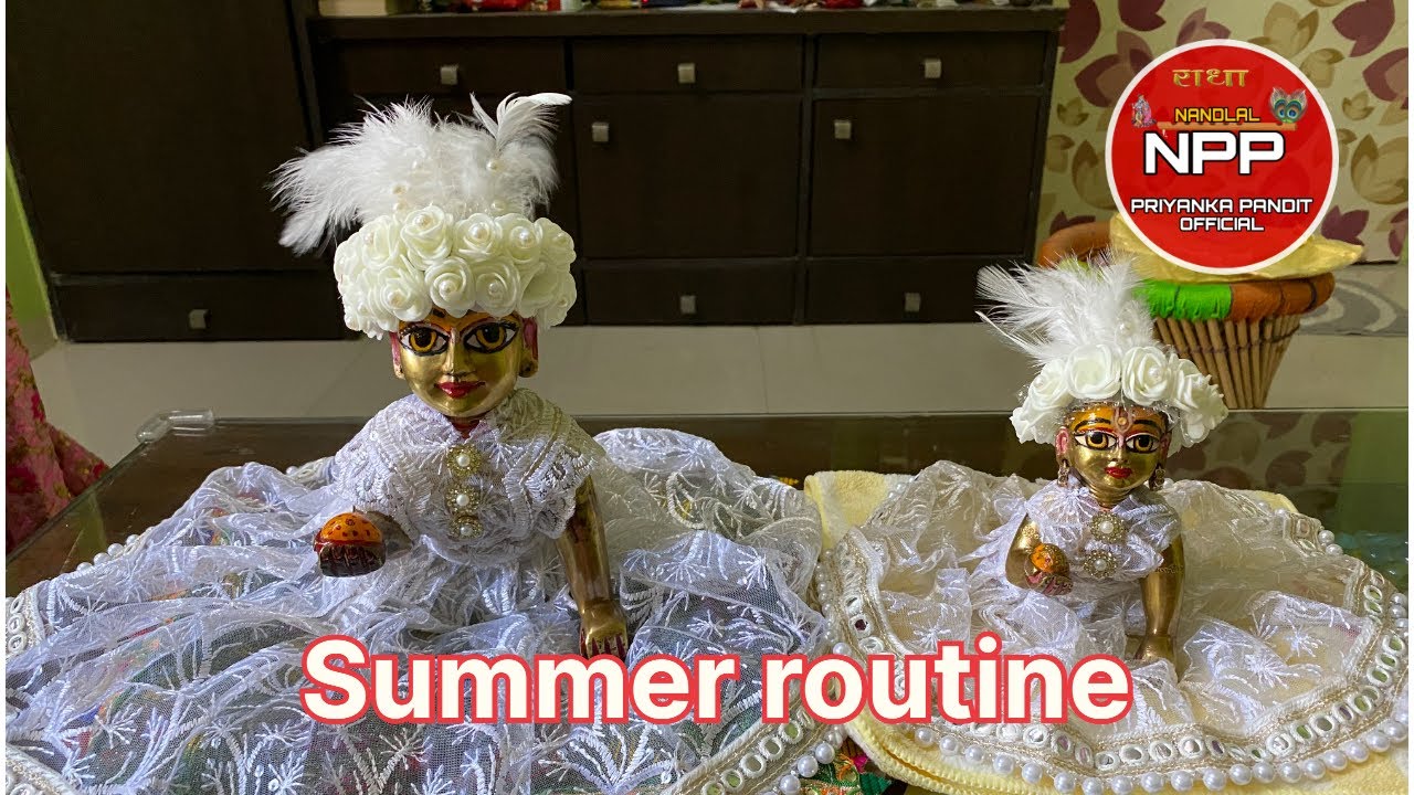 Laddu Gopal summer routine 🥰 #priyankapanditofficial6820 #krishna #laddugopal #radheradhe #radhe