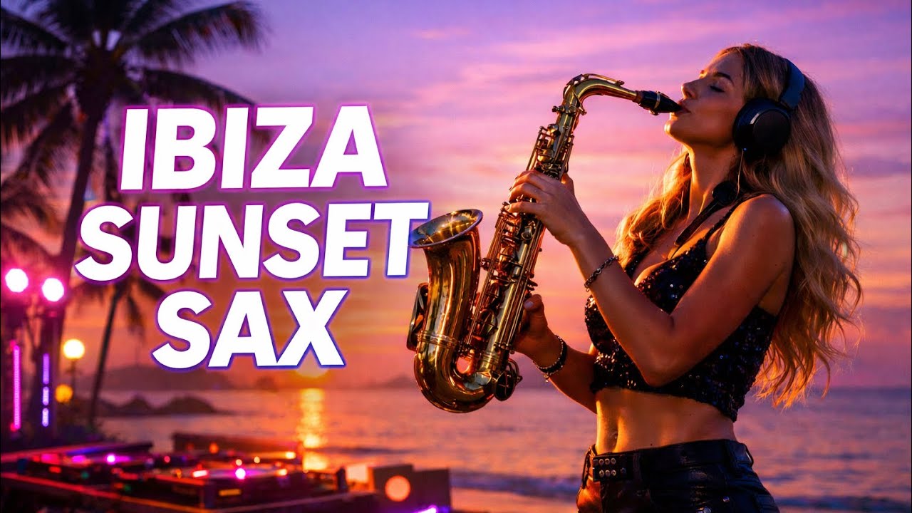 Ibiza Sunset Sax 🎷 | Deep House Ibiza Vibes | Summer Dance Music (AI) #ibiza #deephouse #sax 