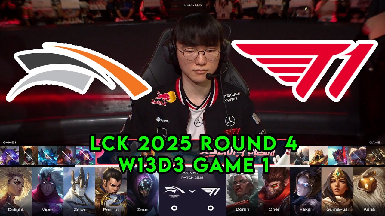 HLE vs T1 Game 1 | LCK 2025 Round 4 Week 13 Day 3 | Hanwha Life vs T1 G1