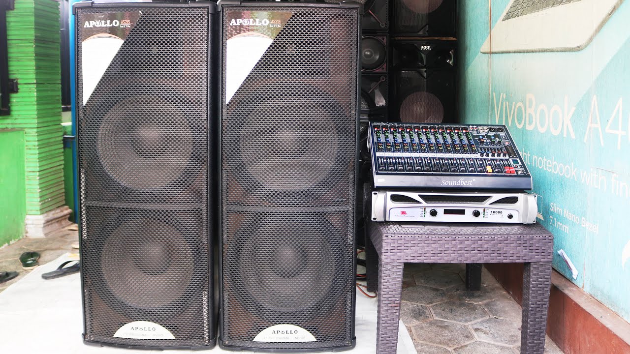 PAket sound system APOLLO AS215 15inc POWER 1000W Plus MIxer kirim ke NGLEGOK BLITAR