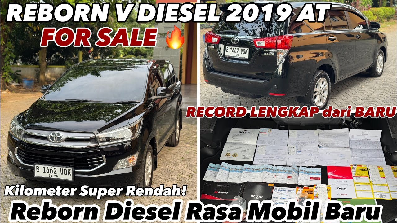 LOW KM PARAH🔥 FOR SALE: INNOVA REBORN V DIESEL 2019 AT #innovadiesel #innovareborn #fortuner #pajero