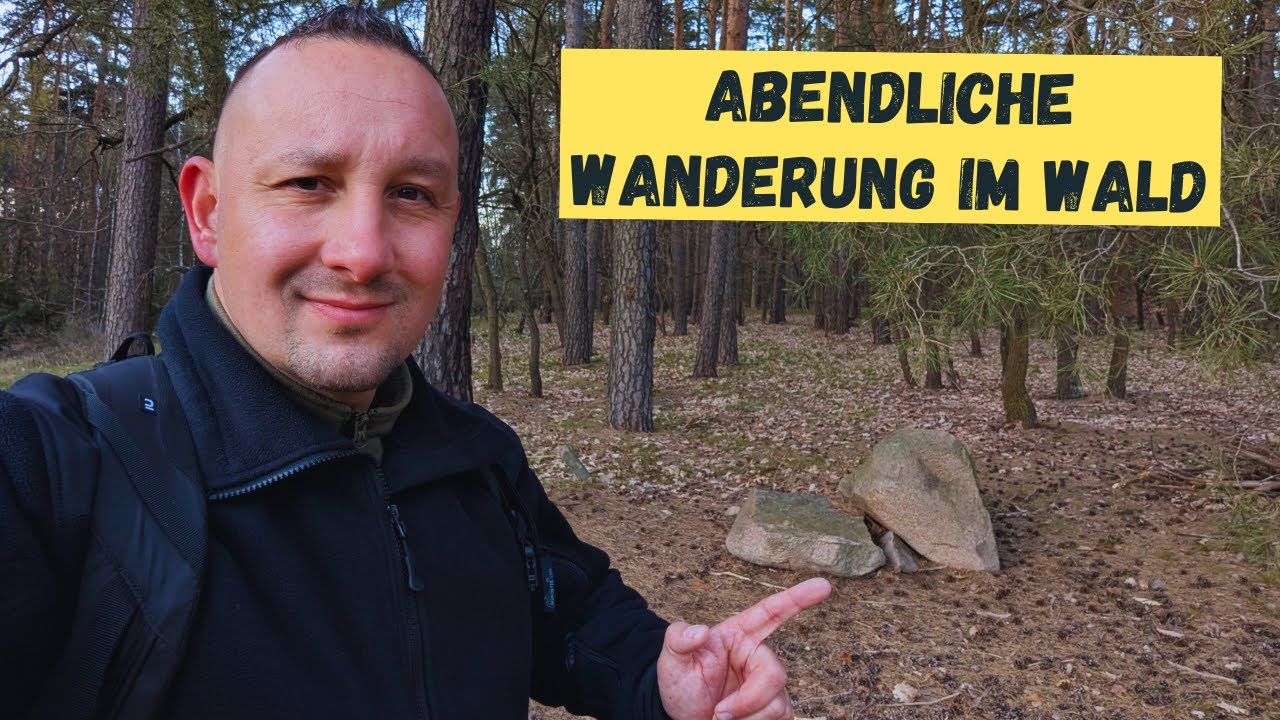 Abendliche Wanderung durch den Wald am Wildpark Rosengarten