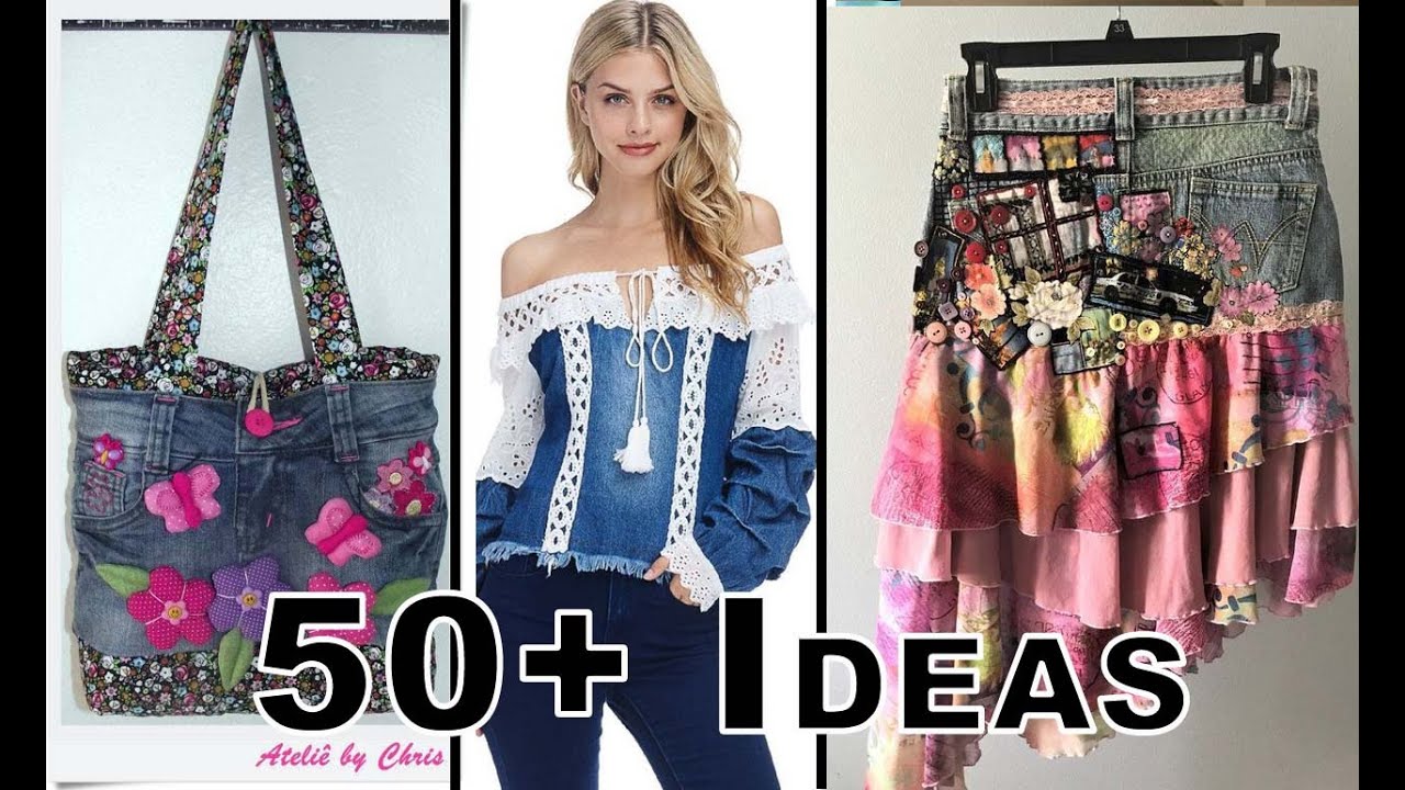 50+ Jeans Upcycle Ideas to Inspire You | DIY Beautiful Denim Clothing