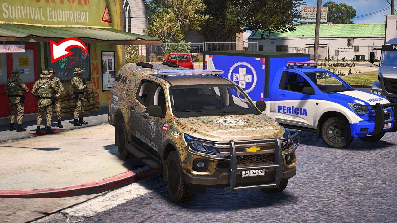 CIPE NORDESTE VAI EM BUSCA DE INDIVÍDUO FORAGIDO NA MATA | PMBA - POLICIA NO GTA 5