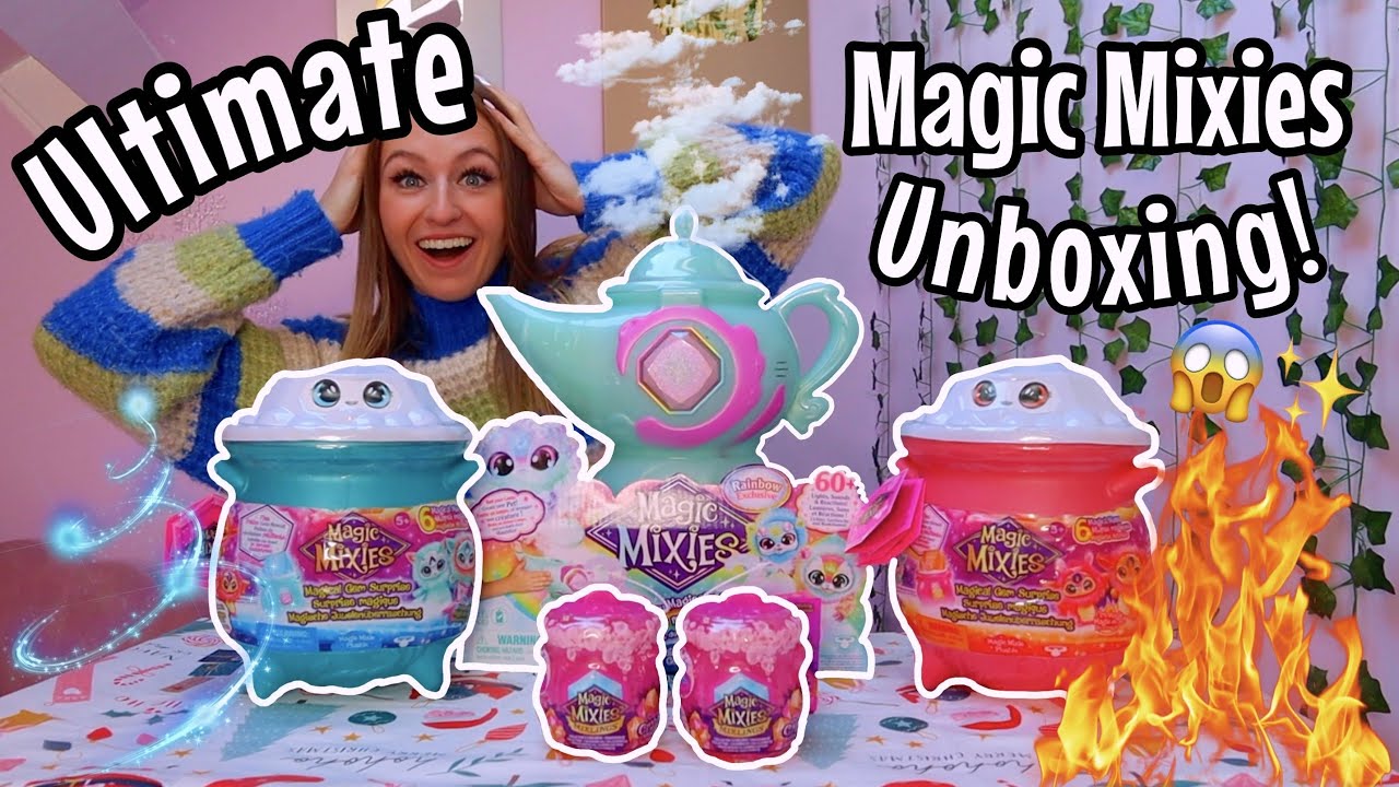 ASMR UNBOXING THE *VIRAL* MAGIC MIXIES GENIE LAMP🧞&zwj;♂️✨FIRE & ICE CAULDRONS🔥❄️AND CRYSTAL WOODS!!🫢💎