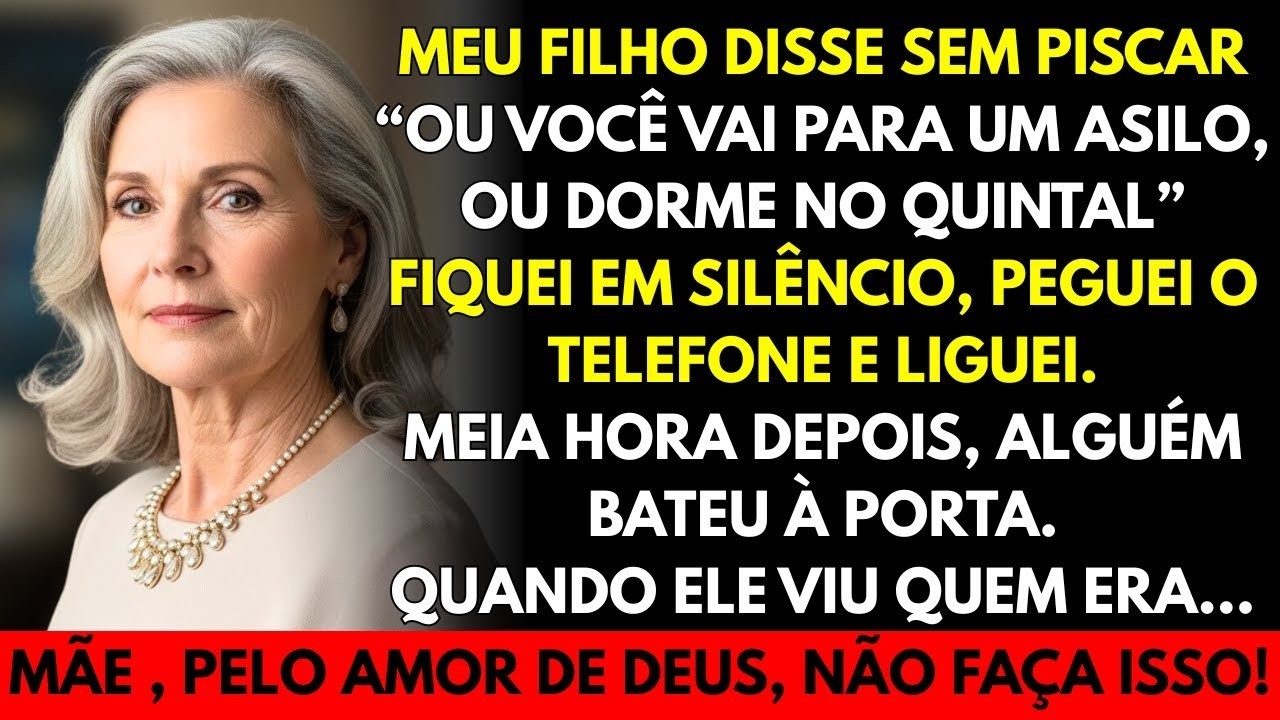 Meu filho disse 'vai para um asilo, ou dorme no quintal', quando bateram à porta, ele implorou!!