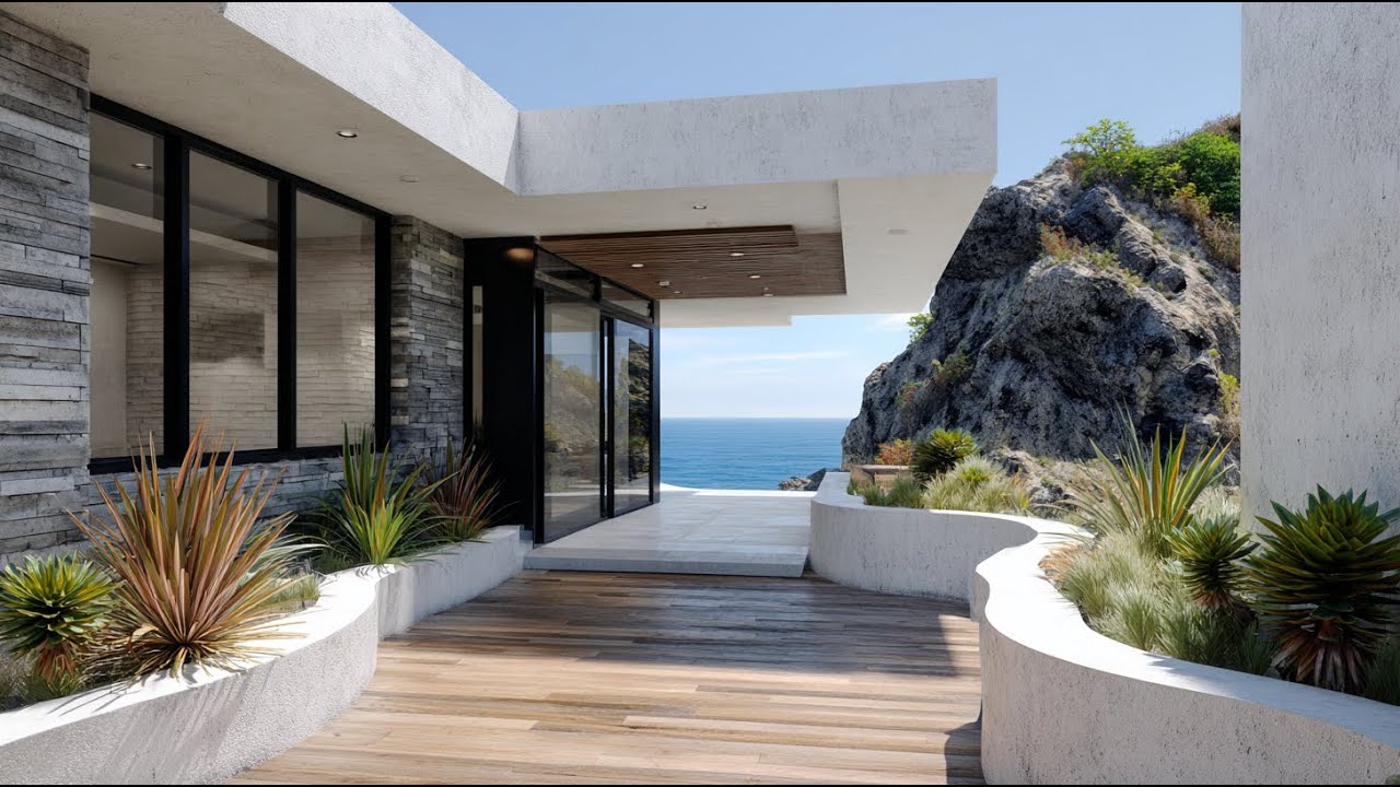 Malibu Cliffside Mansion : Organic Modern Coastal Retreat
