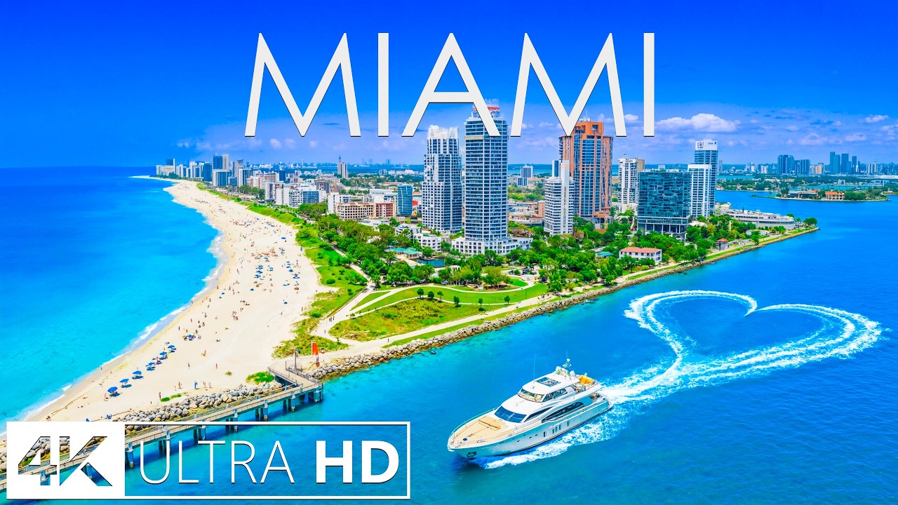[4K] Miami 🇺🇸 South Beach Shores, Turquoise Atlantic & Coastal Radiance
