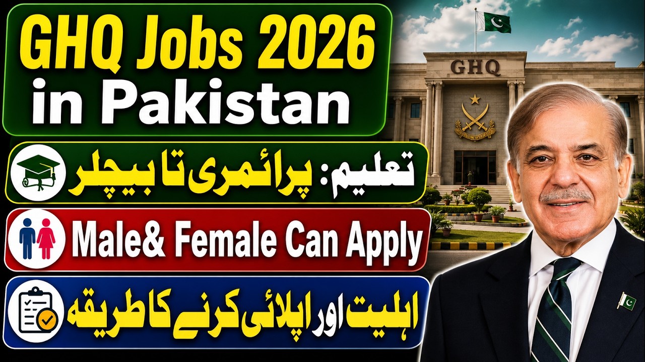 GHQ Jobs 2026 Apply Online | Ministry of Defence Jobs 2026 | Latest Jobs in Pakistan