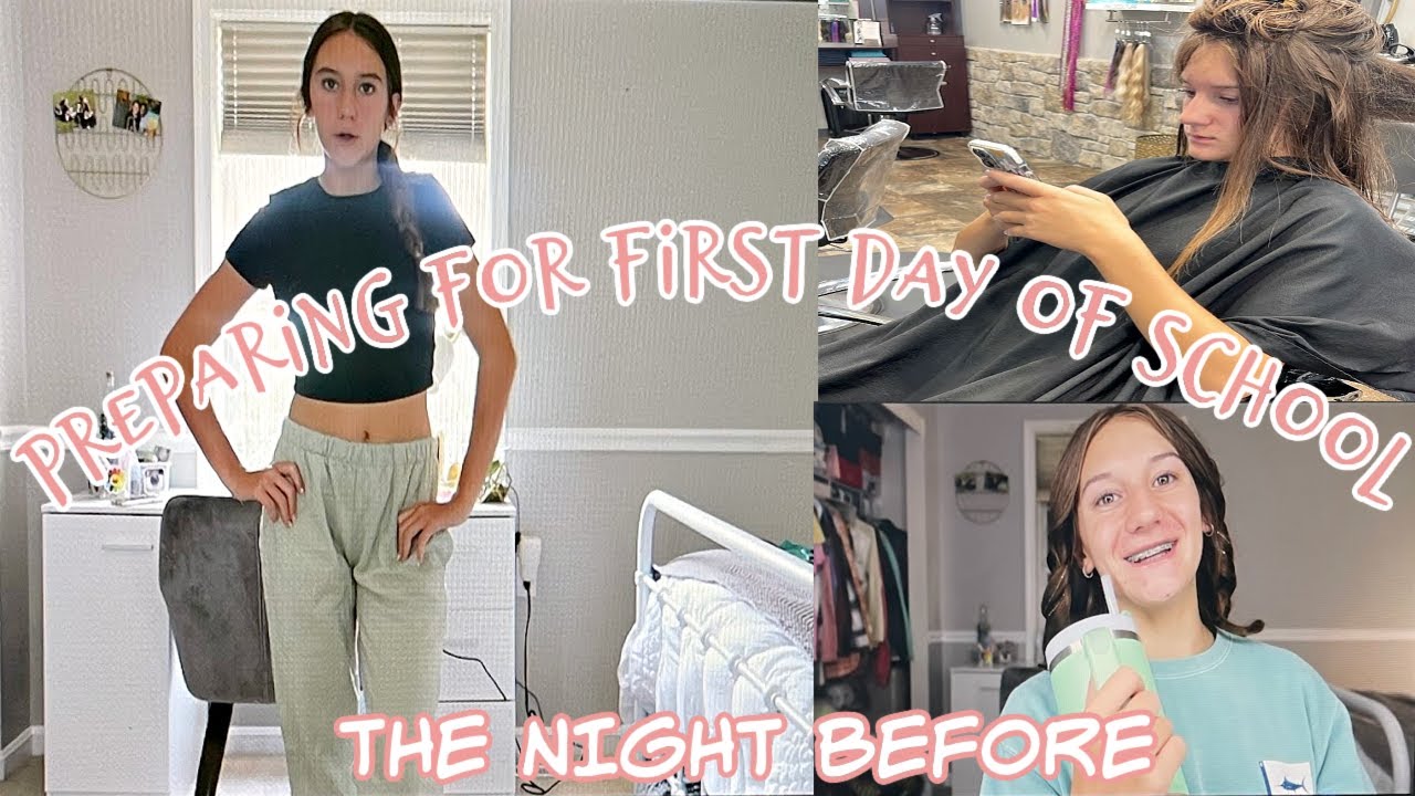 FIRST DAY OF SCHOOL PREP | Hair, Lunch Prep, Outfit & Self Care