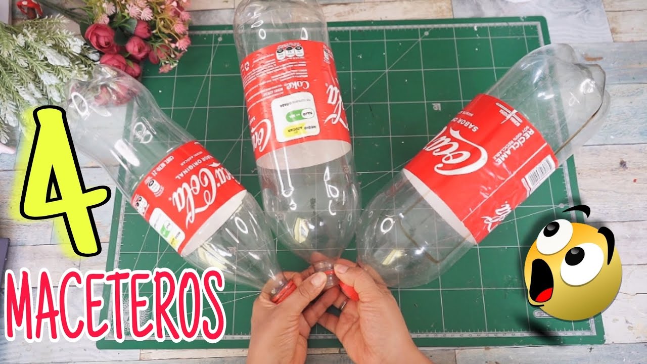 Crea Hermosos MACETEROS Reutilizando BOTELLAS PLÁSTICAS Super Fácil y Decorativos | GARRAFA PET