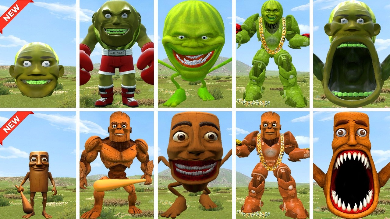 The Complete Evolution of LINGANG MELON vs TUNGTUNG SAHUR