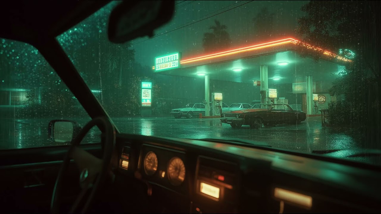 Rainy Drive Car Window Ambience with Soft Rain Sounds for Deep Relaxation and Calm Sleep