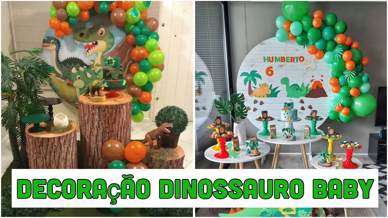 DECORAÇÃO DINOSSAURO BABY - FESTA COM AMOR