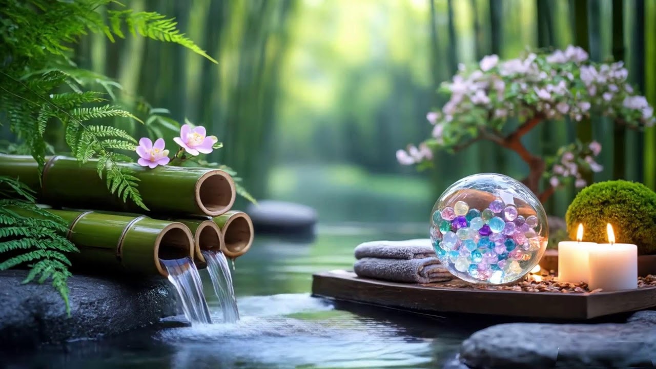 Soothing Relaxing Music 🌹 Peace of Mind, Anxiety Relief,Spa Relax Water,Calm Sleep Day 10