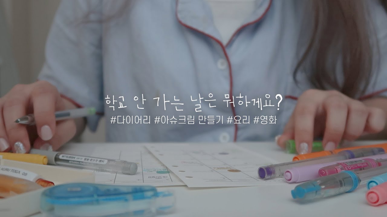 학교 안 가는 날은 뭐 하게요? 20살의 자취방 집콕 브이로그✍ 다이어리 꿀팁/요리 [미트]