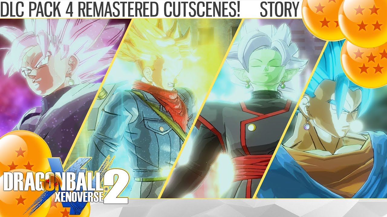 (2K) Dragon Ball Xenoverse 2 - Goku Black Arc All Remastered Movie Cutscenes! (Story) (DLC Pack 4)