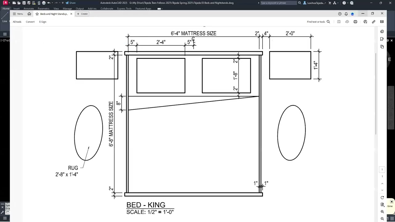 Module 03 Drawing the AutoCAD Beds and Nightstands