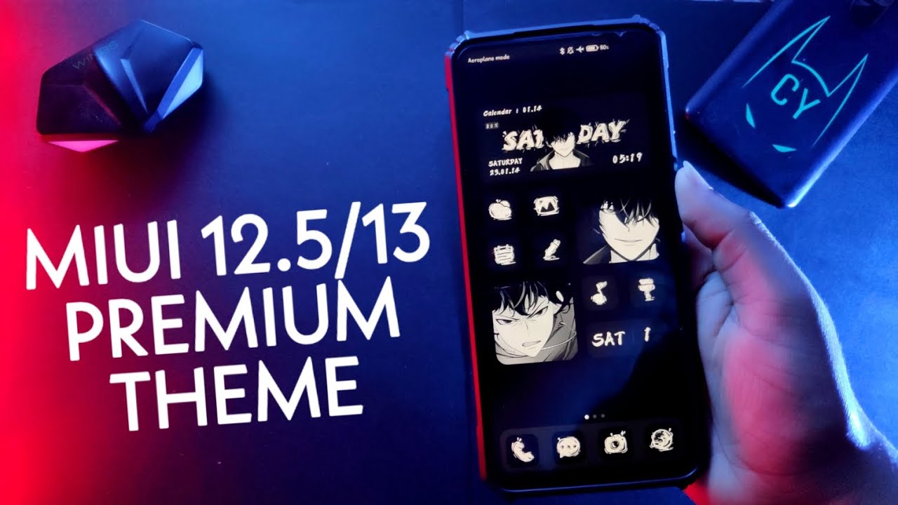 MIUI 12.5/13 THEME - Dark Mod Anime Ui Theme For Any Xiaomi Device's