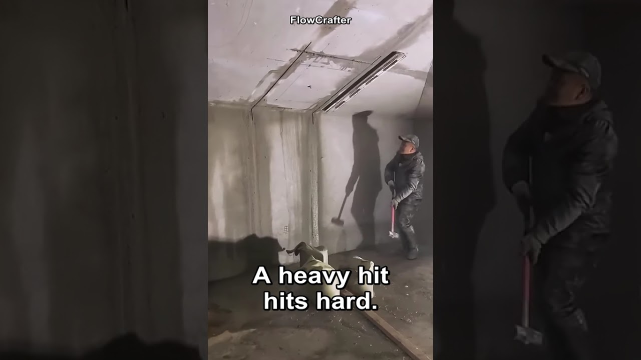 Watch This Ceiling Demolition in Action #worker #process #demolition #renovation #construction