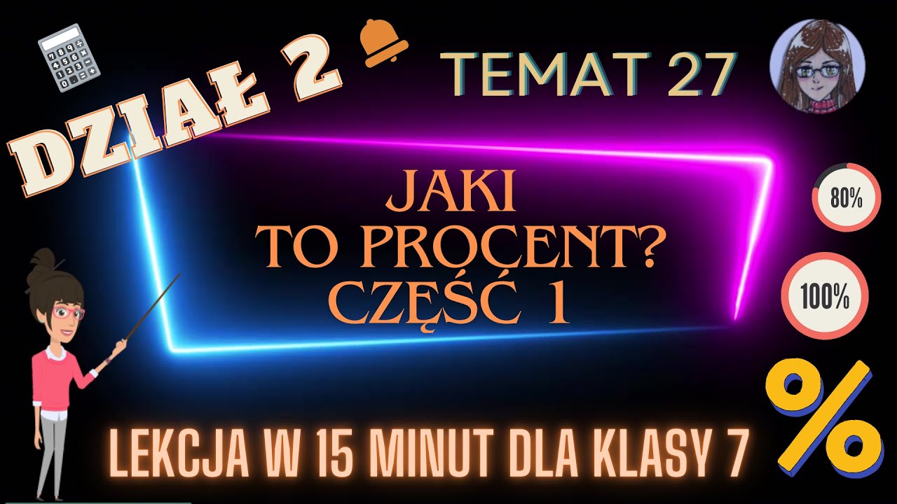 KLASA 7 LEKCJA 27 Jaki to procent? część 1 | %