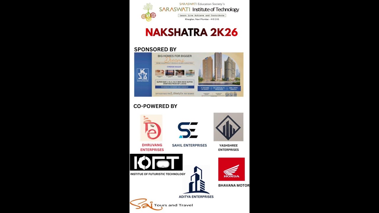 NAKSHATRA 2K26 || SARASWATI INSTITUTE OF TECHNOLOGY #NAKSHATRA2K26