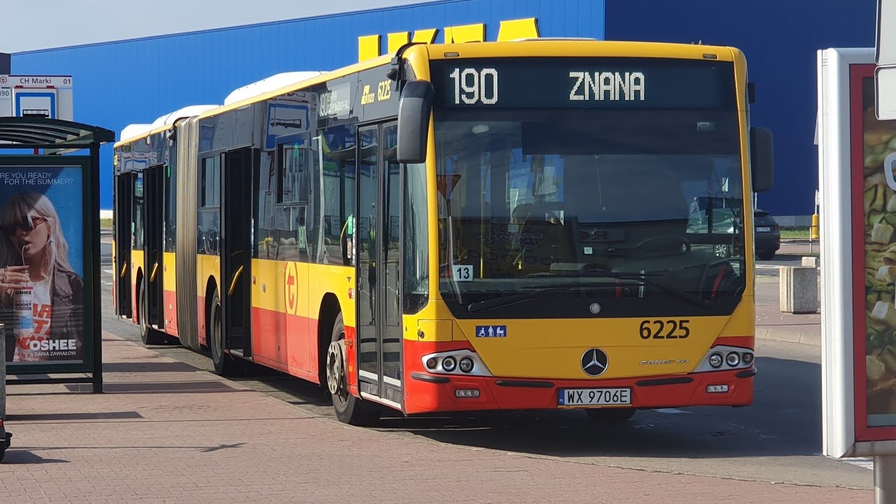 [190] MZA Warszawa - Przejazd Mercedesem Conecto LF G #6225 na linii 190➡️Znana