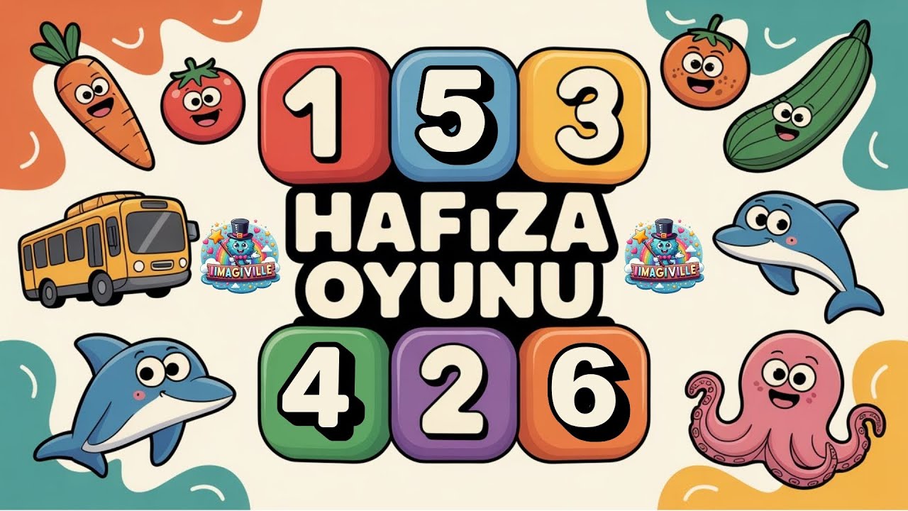 Hafıza Oyunu 2 | Sebzeler, Taşıtlar ve Deniz Canlıları ile Eğlenceli Zeka Oyunu