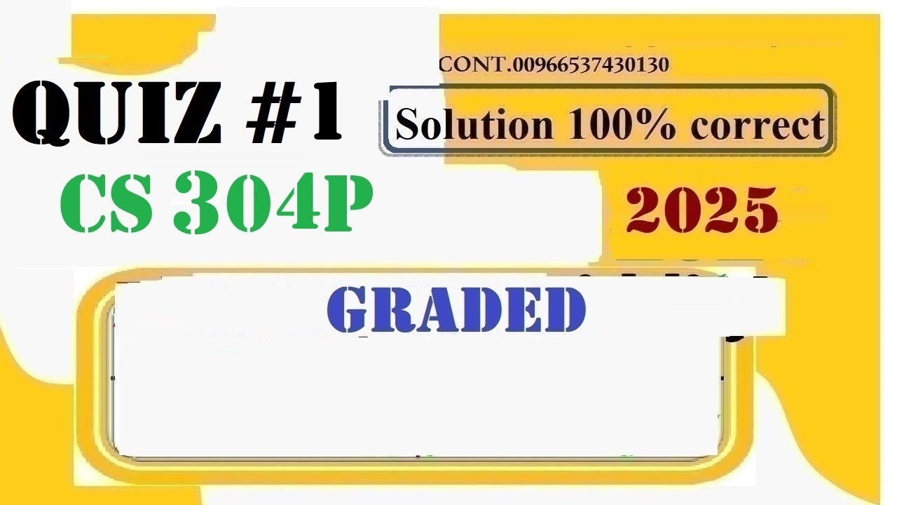 cs 304p quiz 1 solution 2025