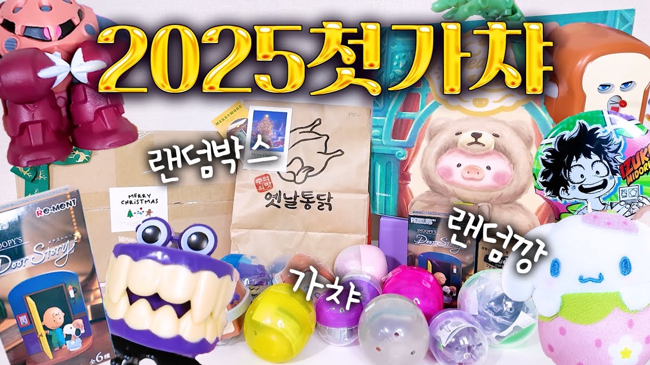 늦었지만 2025 첫 랜덤깡 가챠깡 30분 꽉찬 새해 연구 제출합니다(랜덤박스, 시크릿)