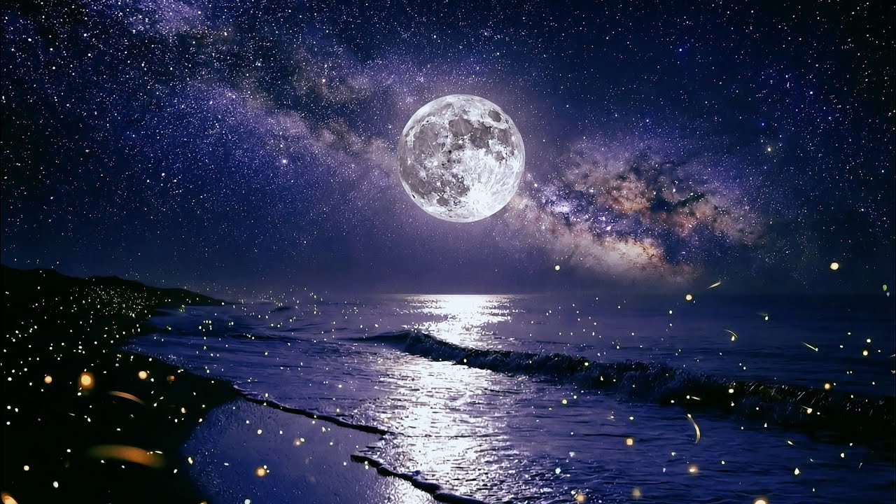 Magical Moonlight & Sparkling Ocean ✨ Deep Bass for Sleep