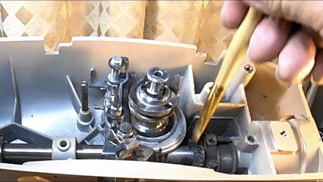 Applying Grease and Oil  after Washing the Main Body of a Singer 503A Sewing Machine