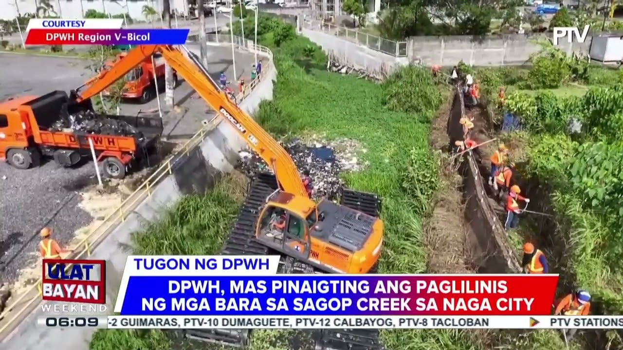 #UlatBayanWeekend | DPWH, mas pinaigting ang paglilinis ng mga bara sa Sagop Creek sa Naga City...