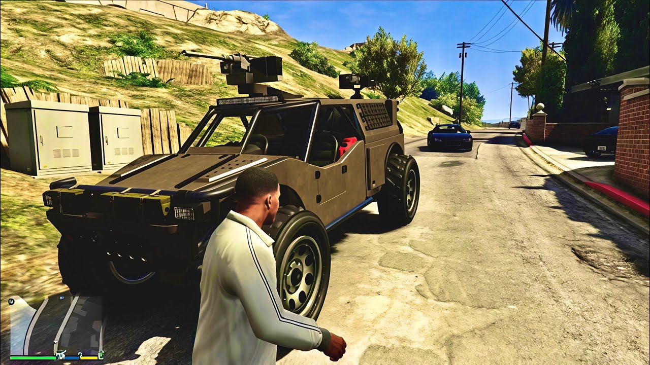 GTA V Enhanced- Franklin Have a Dangerous Vehicle But He is On Mission With a Girl Because of Money 