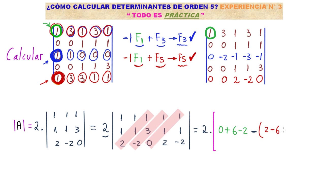 ÁLGEBRA LINEAL. RESUELVE DETERMINANTES DE CUALQUIER TAMAÑO CON ESTE NUEVO MÉTODO [ENTRA Y ENTÉRATE]
