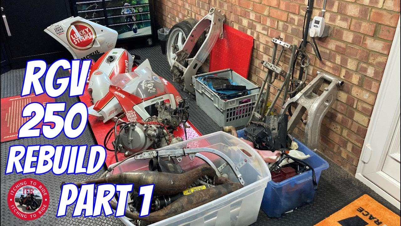 1991 Suzuki RGV 250 Lucky Strike VJ22 Rebuild with Arrow exhaust system. Part 1.